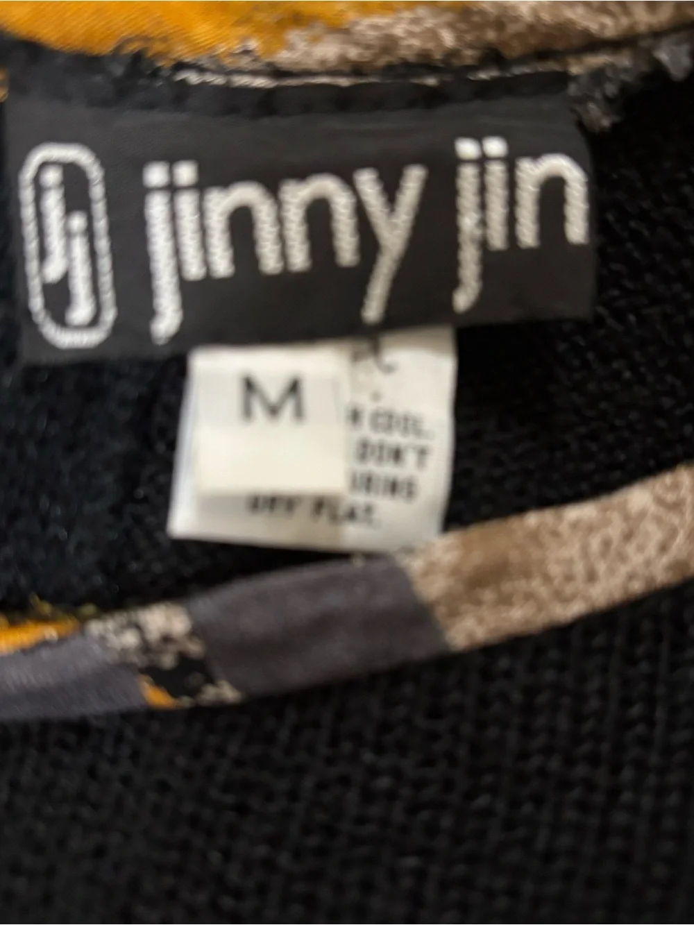 Vintage 80s Jinny Jin Mixed-Media Statement Knit Sweater – Wild Cat/Animal Print